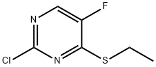 2-chloro-4-ethylthio-5-fluoropyrimidine Structure