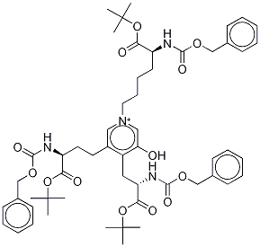 N,N,N-Tri(benzyloxycarbonyl) Deoxypyridinoline Tri-(tert-butyl) Ester Structure