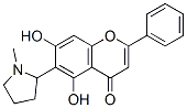 5,7-디히드록시-6-(1-메틸-2-피롤리디닐)플라본 구조식 이미지