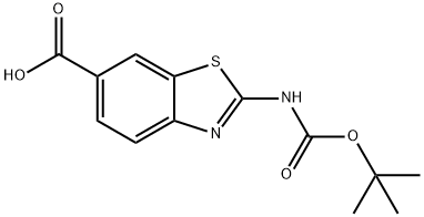 2-N-BOC-AMINO-4-BENZOTHIAZOLE-6-CARBOXYLIC ACID Structure