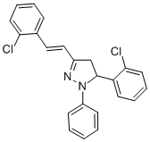 1-PHENYL-3-(2-CHLORO-STYRYL)-5-(2-CHLORO-PHENYL)-PYRAZOLIN 구조식 이미지