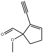 2-Cyclopentene-1-carboxaldehyde, 2-ethynyl-1-methoxy- (9CI) 구조식 이미지