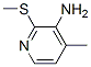 3-Pyridinamine,  4-methyl-2-(methylthio)- Structure