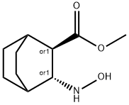 Bicyclo[2.2.2]octane-2-carboxylic acid, 3-(hydroxyamino)-, methyl ester, Structure