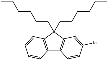2-Bromo-9,9-dihexyl fluorene Structure