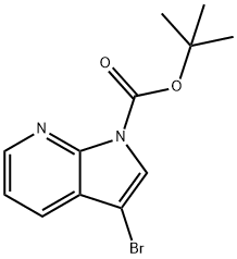 TERT-부틸3-BROMO-1H-PYRROLO[2,3-B]PYRIDINE-1-CARBOXYLATE 구조식 이미지