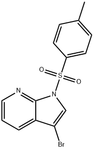 1H-Pyrrolo[2,3-b]pyridine, 3-bromo-1-[(4-methylphenyl)sulfonyl]- 구조식 이미지