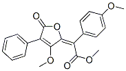 [(2E)-3-Methoxy-4-phenyl-5-oxo-2,5-dihydrofuran-2-ylidene](4-methoxyphenyl)acetic acid methyl ester Structure