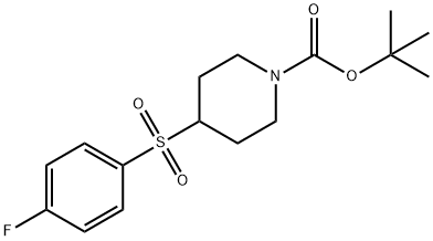 4-(4-FLUORO-BENZENESULFONYL)-PIPERIDINE-1-CARBOXYLIC ACID TERT-BUTYL ESTER Structure