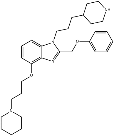 2-(Phenoxymethyl)-4-[3-(1-piperidinyl)propoxy]-1-[3-(4-piperidinyl)propyl]- Structure