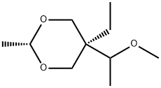 5α-Ethyl-5β-(1-methoxyethyl)-2β-methyl-1,3-dioxane Structure