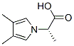 1H-Pyrrole-1-aceticacid,alpha,3,4-trimethyl-,(alphaS)-(9CI) Structure