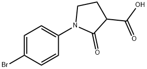 1-(4-브로모페닐)-2-옥소피롤리딘-3-카르복실산 구조식 이미지