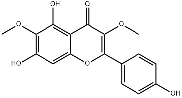 4',5,7-trihydroxy-3,6-dimethoxyflavone Structure
