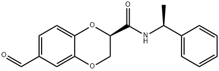 N-(1(S)-PHENYLETHYL)-6-FORML-2,3-DIHYDRO-1,4-BENZODIOXINE-2-(R)-CARBOXAMIDE Structure