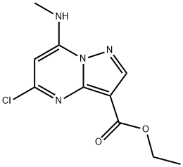 Pyrazolo[1,5-a]pyrimidine-3-carboxylic acid, 5-chloro-7-(methylamino)-, ethyl ester Structure