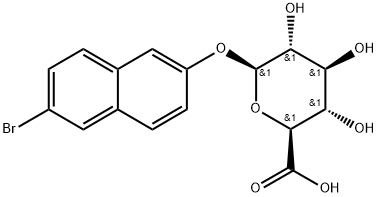 6-BROMO-2-NAPHTHYL-BETA-D-GLUCURONIDE 구조식 이미지