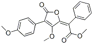 2-Phenyl-2-[(2E)-3-methoxy-4-(4-methoxyphenyl)-5-oxo-2,5-dihydrofuran-2-ylidene]acetic acid methyl ester 구조식 이미지