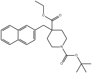 1-TERT-BUTYL 4-ETHYL 4-(NAPHTHALEN-2-YLMETHYL)PIPERIDINE-1,4-DICARBOXYLATE Structure