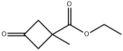 Cyclobutanecarboxylic acid, 1-methyl-3-oxo-, ethyl ester (9CI) Structure