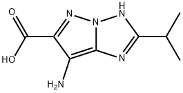 1H-Pyrazolo[1,5-b][1,2,4]triazole-6-carboxylicacid,7-amino-2-(1-methylethyl)- Structure