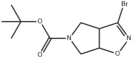 tert-butyl 3-broMo-3aH,4H,5H,6H,6aH-pyrrolo[3,4-
d][1,2]oxazole-5-carboxylate Structure