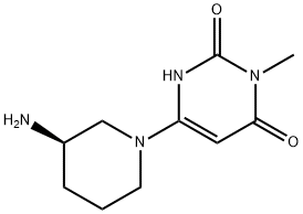 2,4(1H,3H)-Pyrimidinedione, 6-[(3R)-3-amino-1-piperidinyl]-3-methyl- Structure