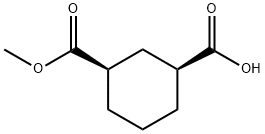 (1R,3S)-1,3-사이클로헥산디카르복실산,모노메틸에스테르 구조식 이미지