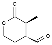 2H-Pyran-4-carboxaldehyde, tetrahydro-3-methyl-2-oxo-, (3S,4R)- (9CI) 구조식 이미지