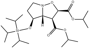 (2R,3S,3aR,4S)-2,3-bis(isopropyloxycarbonyl)-4-[(triisopropyl)silyloxy]hexahydropyrrolo[1,2-b]isoxazole 구조식 이미지