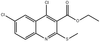 ETHYL 4,6-DICHLORO-2-(METHYLTHIO)QUINOLINE-3-CARBOXYLATE Structure