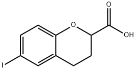 2H-1-BENZOPYRAN-2-CARBOXYLIC ACID, 3,4-DIHYDRO-6-IODO- 구조식 이미지