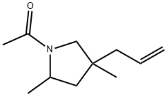 Pyrrolidine,  1-acetyl-2,4-dimethyl-4-(2-propenyl)-  (9CI) Structure