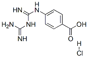 4-{[{[AMINO(IMINO)METHYL]AMINO}(IMINO)METHYL]AMINO}BENZOIC ACID HYDROCHLORIDE Structure