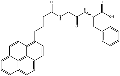 N-4-(1-Pyrene)butyroylglycyl-L-phenylalanine Structure