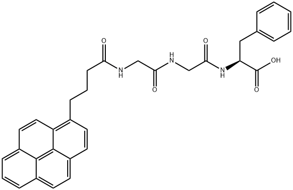 N-4-(1-Pyrene)butyroylglycylglycyl-L-phenylalanine Structure