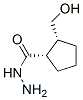 Cyclopentanecarboxylic acid, 2-(hydroxymethyl)-, hydrazide, (1S,2R)- (9CI) Structure