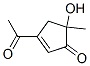 2-Cyclopenten-1-one, 3-acetyl-5-hydroxy-5-methyl- (9CI) 구조식 이미지