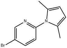 5-bromo-2-(2,5-dimethyl-1H-pyrrol-1-yl)pyridine 구조식 이미지