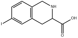 6-아이오도-1,2,3,4-테트라하이드로이소퀴놀린-3-카복실산 구조식 이미지