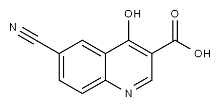 3-Quinolinecarboxylicacid,6-cyano-4-hydroxy-(9CI) Structure