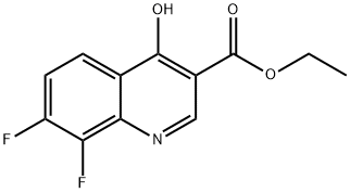 7,8-디플루오로-4-히드록시퀴놀린-3-카르복실산에틸에스테르 구조식 이미지