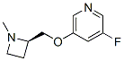 Pyridine, 3-fluoro-5-[[(2R)-1-methyl-2-azetidinyl]methoxy]- (9CI) Structure