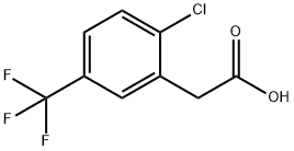 2-클로로-5-(TRIFLUOROMETHYL)PHENYLACETICACID 구조식 이미지