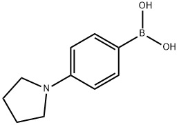 (4-피롤리딘-1-일페닐)붕산 구조식 이미지