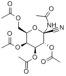 1-ACETAMIDO-2,3,4,6-TETRA-O-ACETYL-1-DEOXY-BETA-D-GALACTOPYRANOSYL CYANIDE Structure