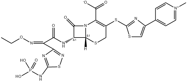 PyridiniuM, 4-[2-[[(6R,7R)-2-carboxy-7-[[(2Z)-2-(ethoxyiMino)-2-[5-(phosphonoaMino)-1,2,4-thiadiazol-3-yl]acetyl]aMino]-8-oxo-5-thia-1-azabicyclo[4.2.0]oct-2-en-3-yl]thio]-4-thiazolyl]-1-Methyl-, inner salt Structure