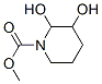 1-Piperidinecarboxylic  acid,  2,3-dihydroxy-,  methyl  ester Structure