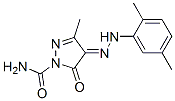 (4E)-4-[(2,5-dimethylphenyl)hydrazinylidene]-3-methyl-5-oxo-pyrazole-1 -carboxamide Structure