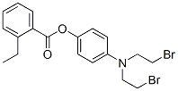 2-Ethylbenzoic acid 4-[bis(2-bromoethyl)amino]phenyl ester Structure